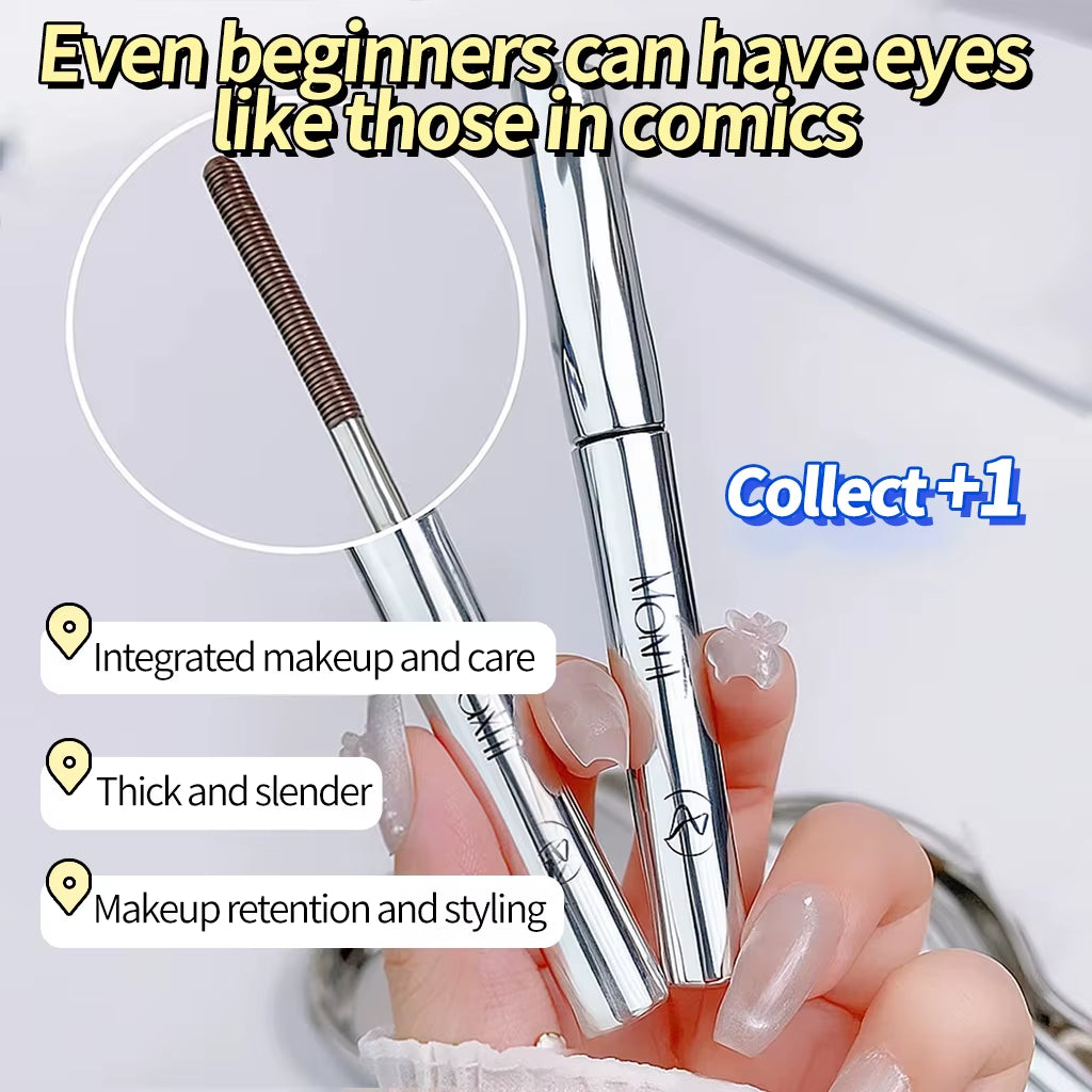 Long-Lasting Curling Mascara Waterproof and Sweat-Proof Separates Each Lash Thick and Voluminous Steel Tube Mascara